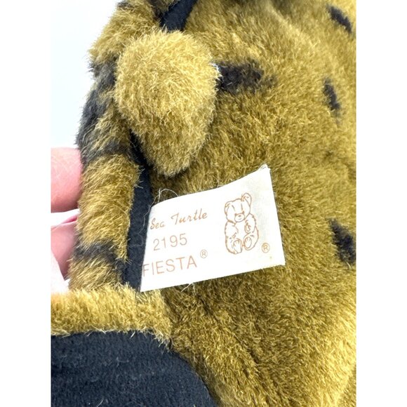 FIESTA 2195 Plush Stuffed Animal - 12" SEA TURTLE Brown - Picture 5 of 6